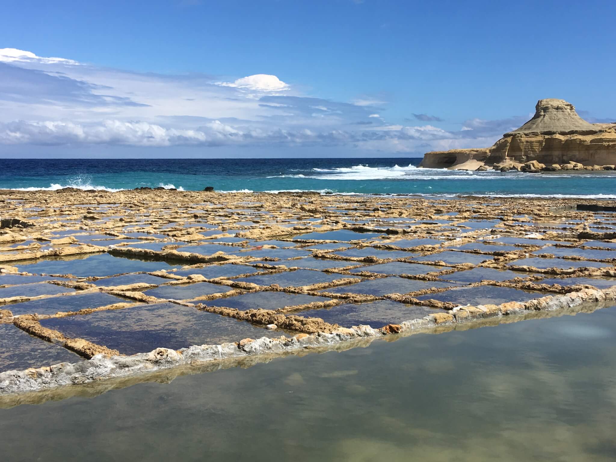 Salt Pans Gozo sunshine