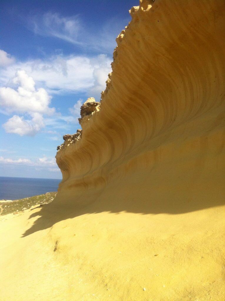 Salt pans rock formations